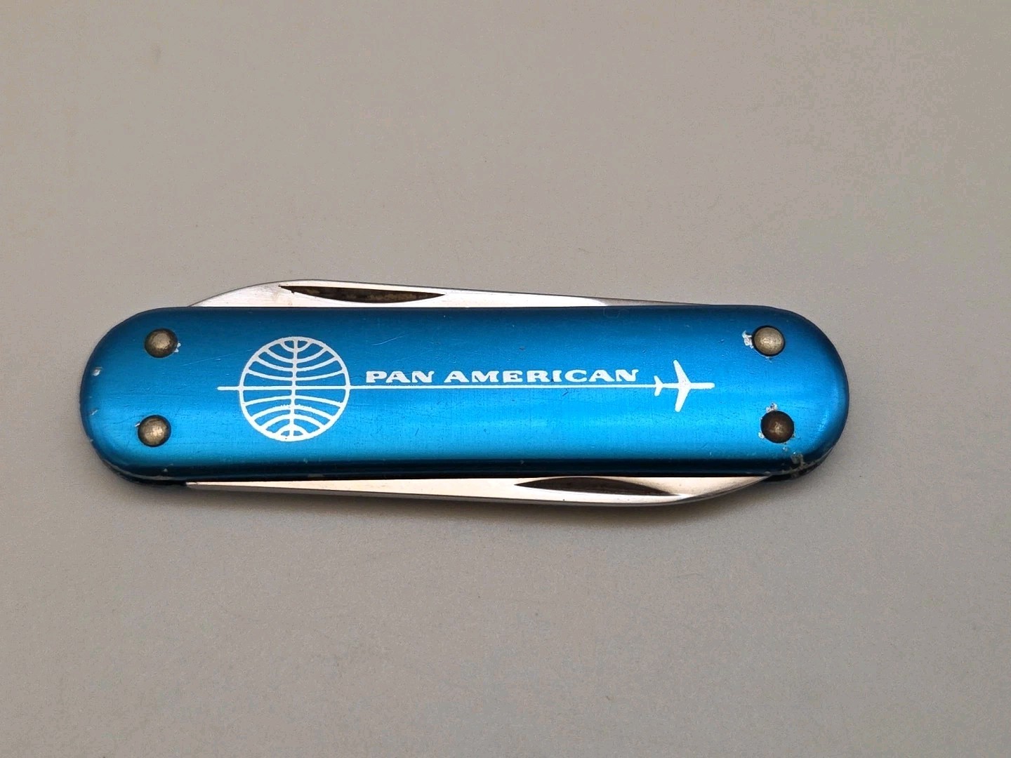 Pan American Airline Victorinox Blue Pocket Pal Folding Knife 2 SS Blades
