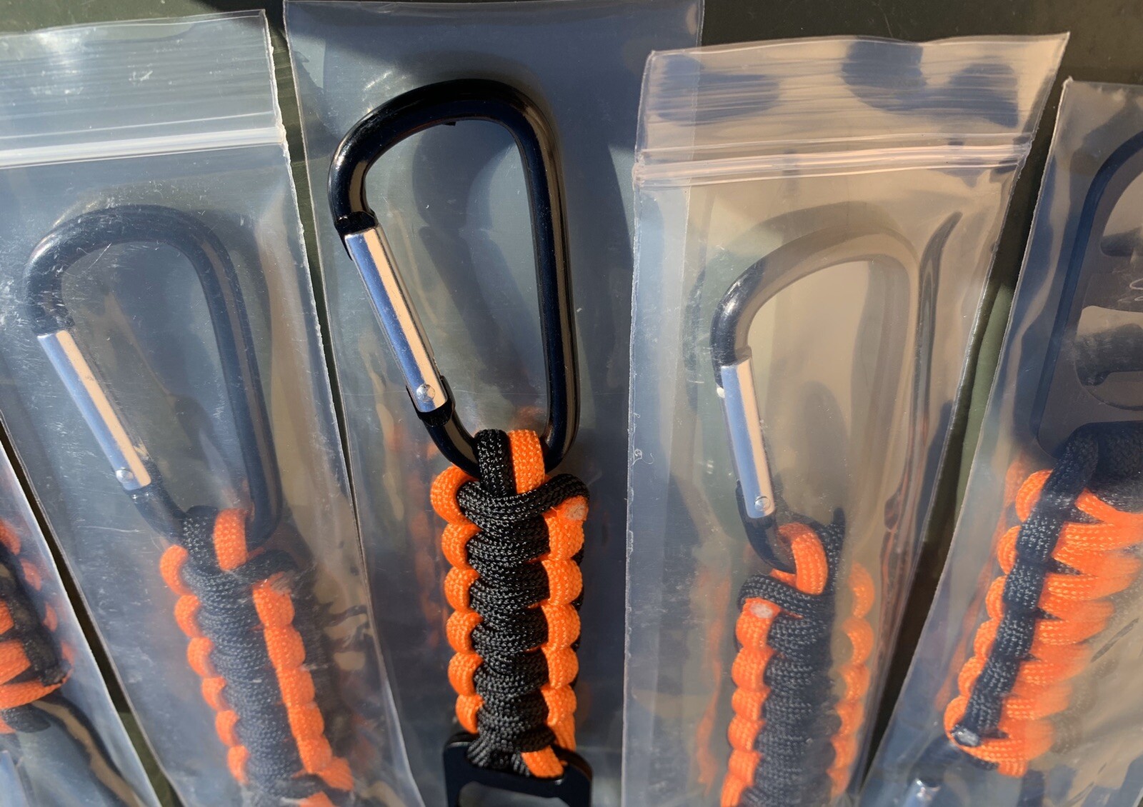 Lot 5 NEW Stone River Gear Paracord Keychain With Bottle Opener & Carabiner