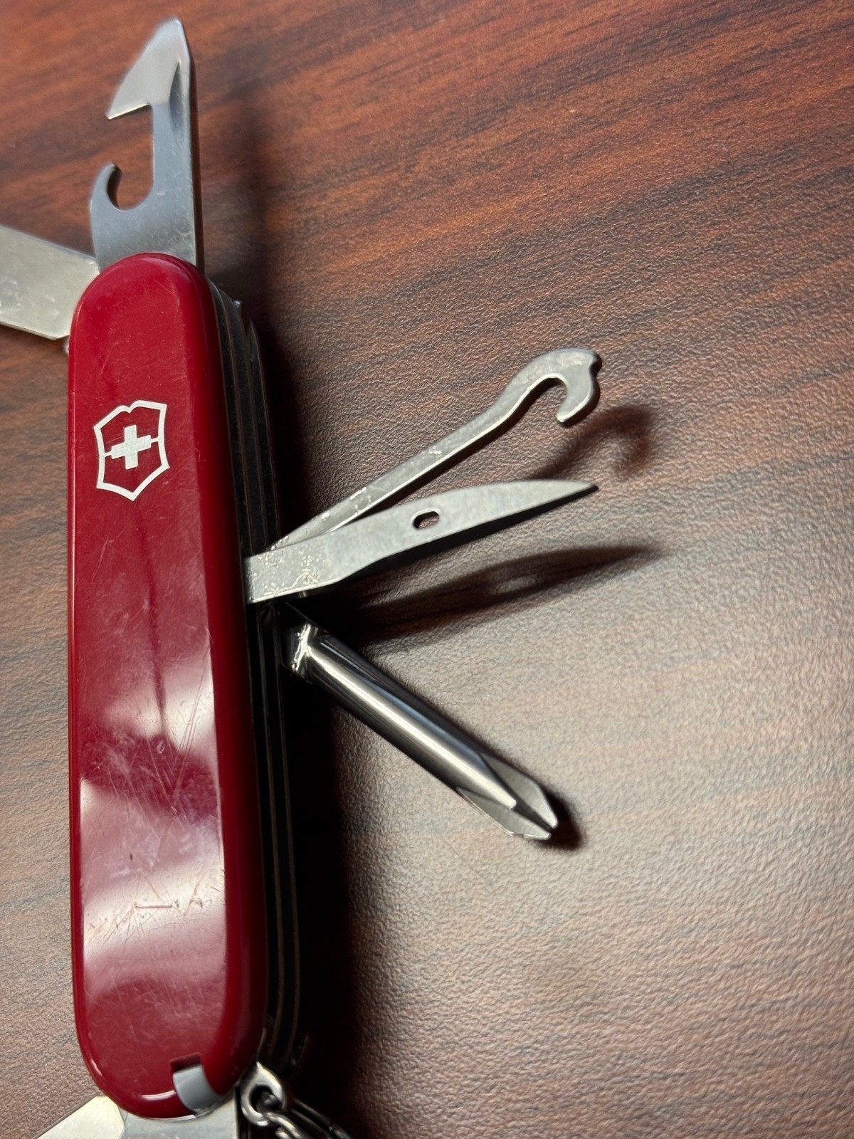 Swiss Army Knife, Red Climber, Victorinox 1.3703, 91mm, 14 Functions Used