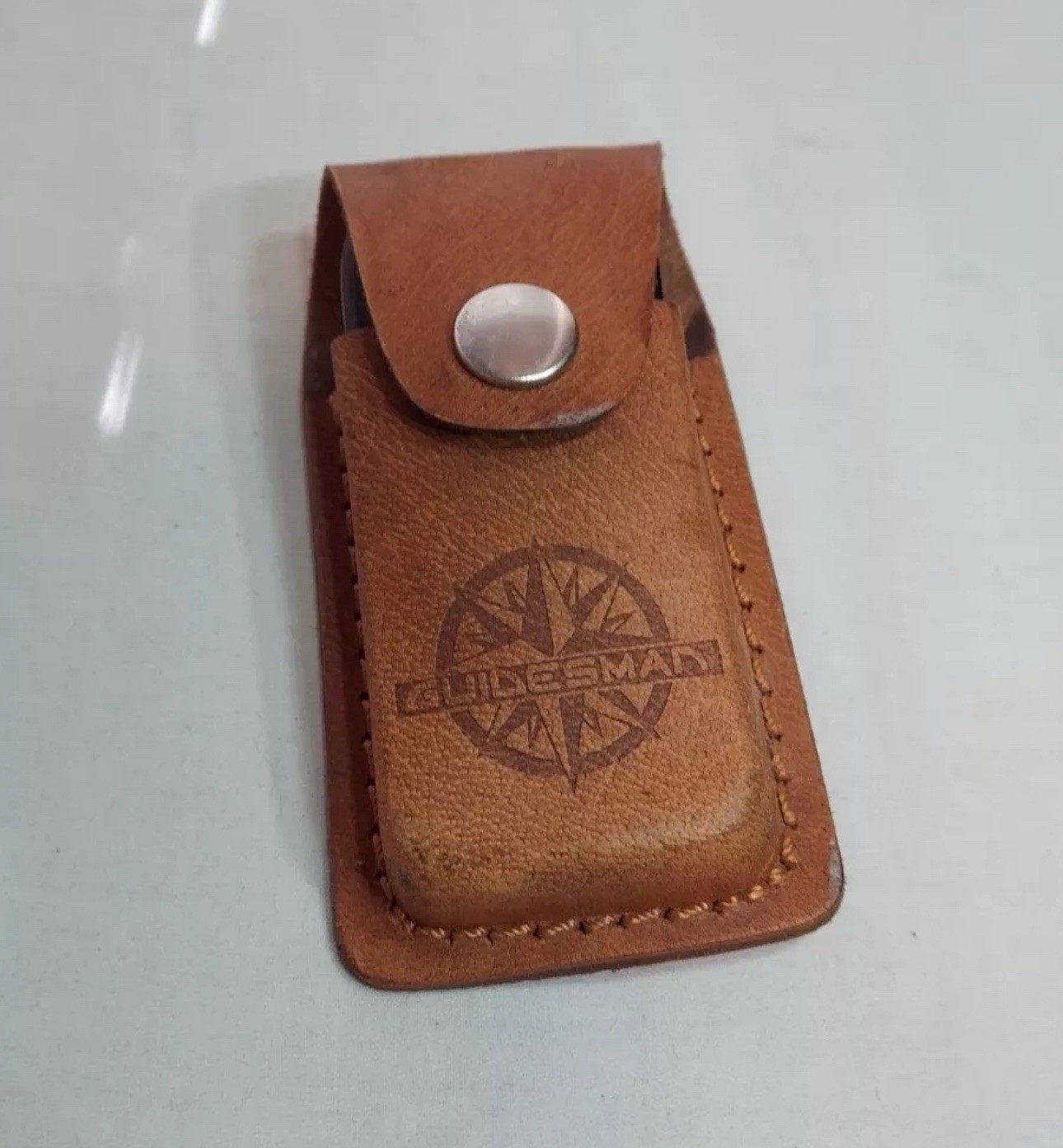Guidesman Multi-Tool,Pliers & More,Leather Belt Sheath Rosewood & Brass