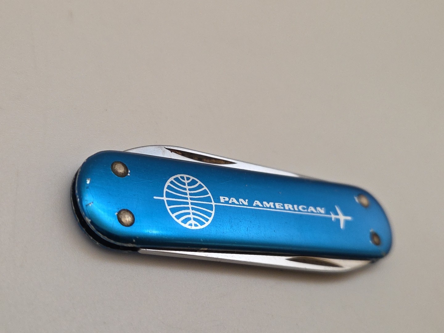 Pan American Airline Victorinox Blue Pocket Pal Folding Knife 2 SS Blades