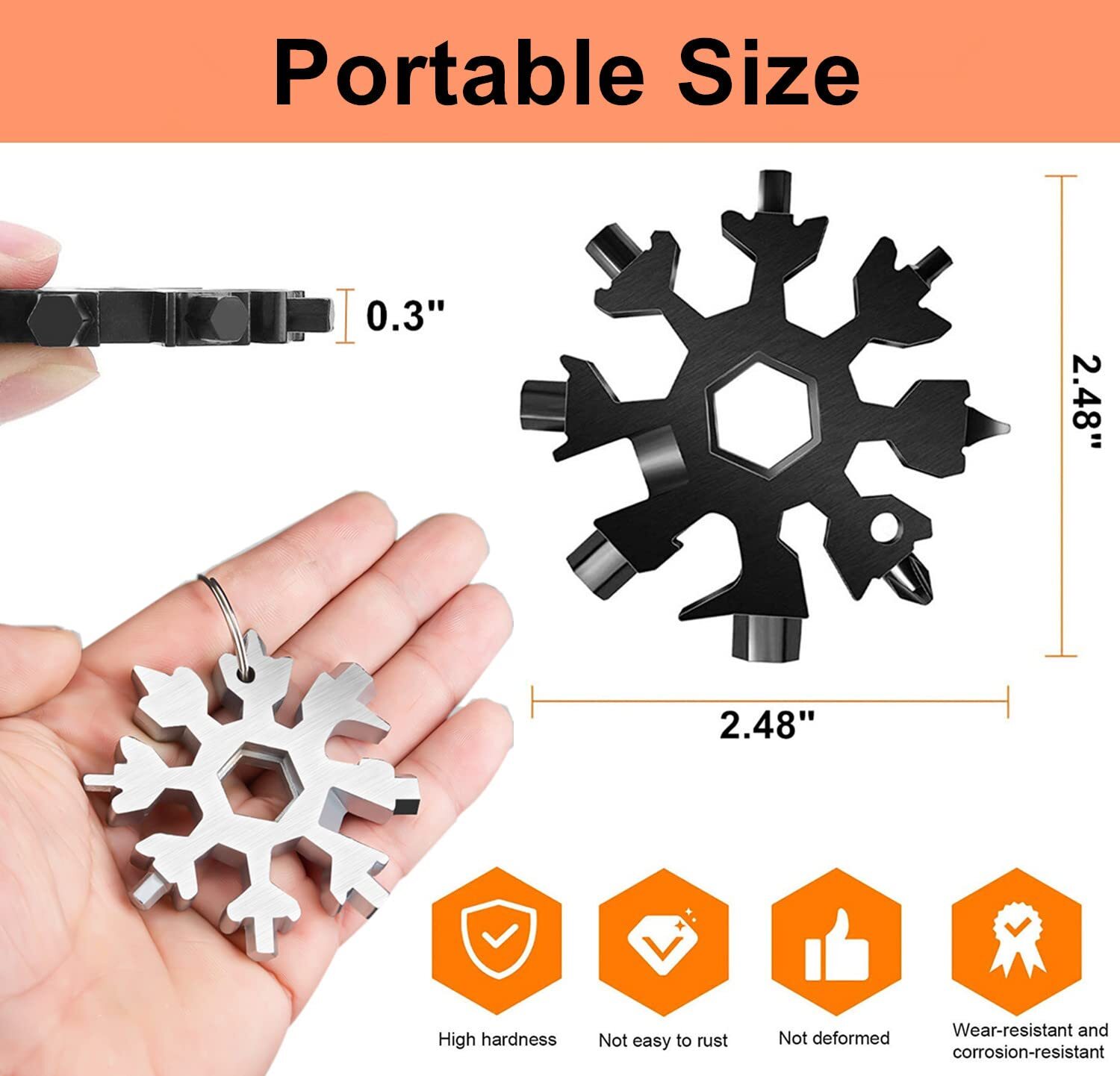 Stocking Stuffers For Men Him Adults Gifts For Men 18in1 Snowflake Multitool Men