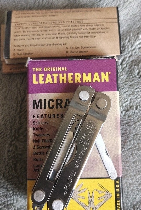 Leatherman – Original Micra (Stamped 09/99) New In Box w/original user guide NOS