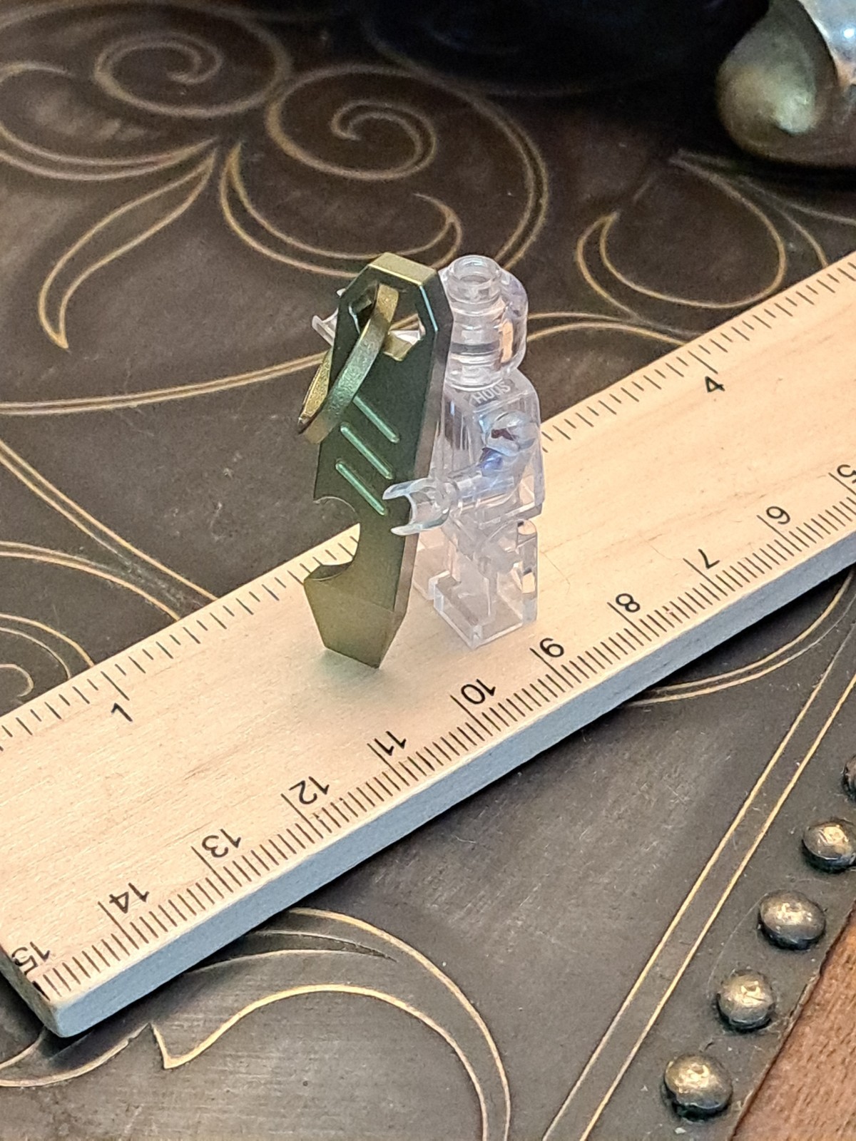 Mini EDC Anodized Gold Titanium Keychain Bottle Opener