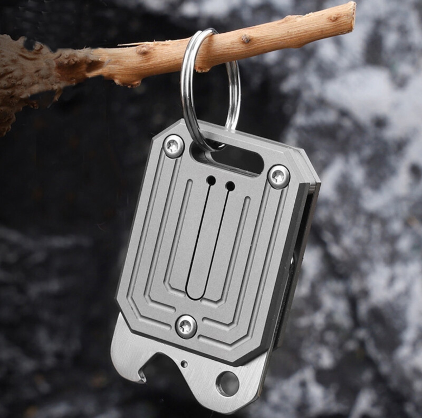 Titanium Alloy Mini Pocket Folding Knife Opener Keychain Outdoor EDC Multi Tools