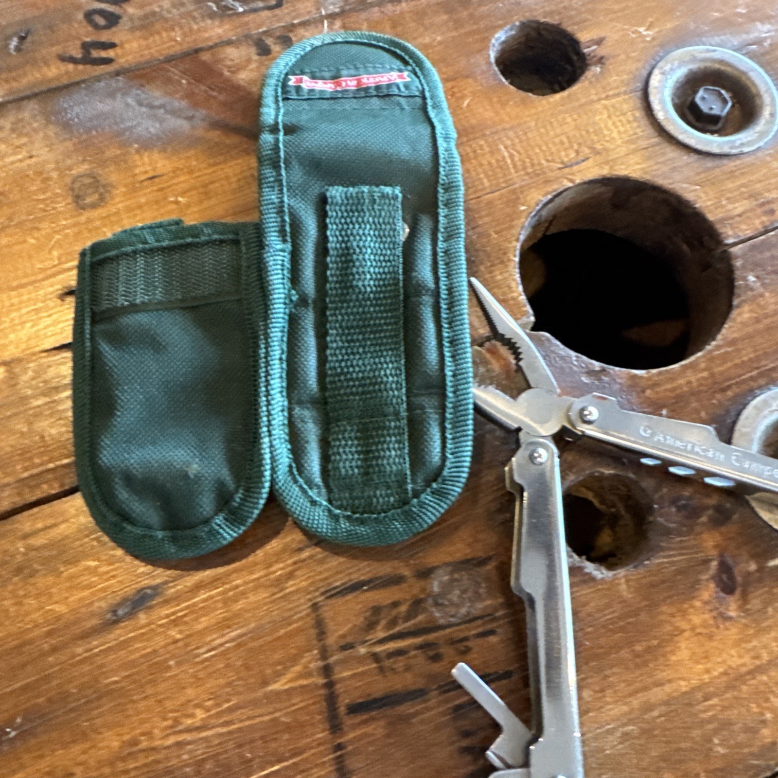 Vintage American Camper Stainless Steel Multi Tool W/ Nylon Case & Bits