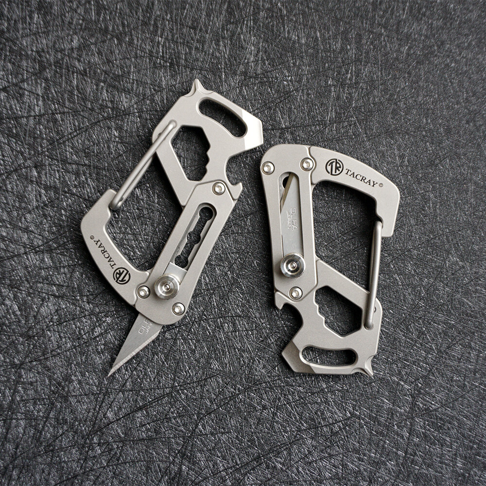 Titanium Alloy Keychain EDC Multifunction Tool Wrench Screwdriver Bottle Opener