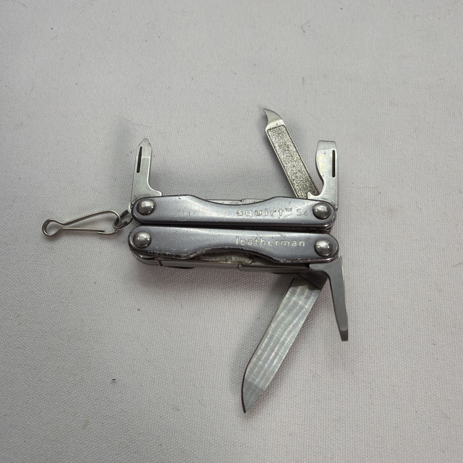 Leatherman Squirt S4 Multi-Tool, Key Ring, Retired, GRAY! Six Different Tools