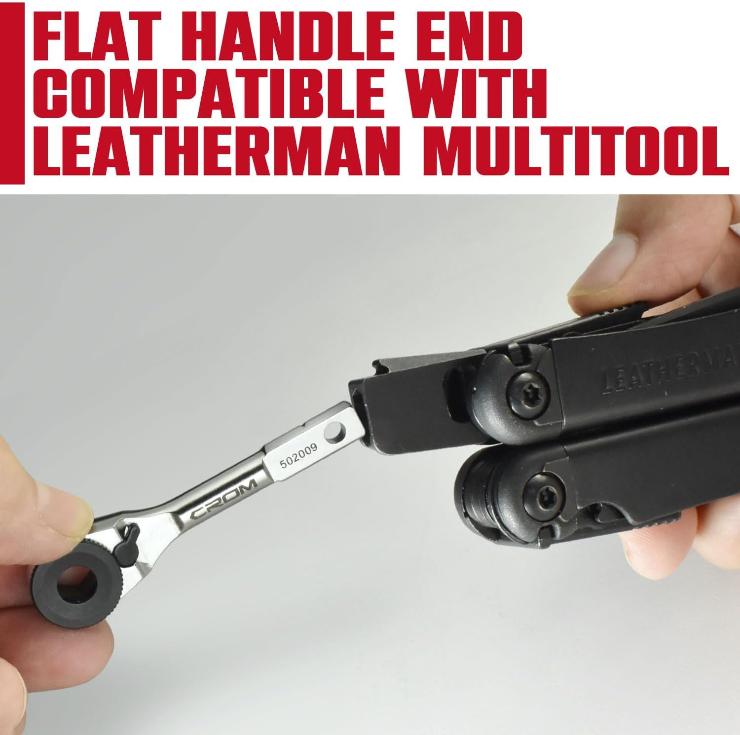 Flat Mini Ratchet Wrench – Compatible with Leatherman Multitool That Uses Flat S