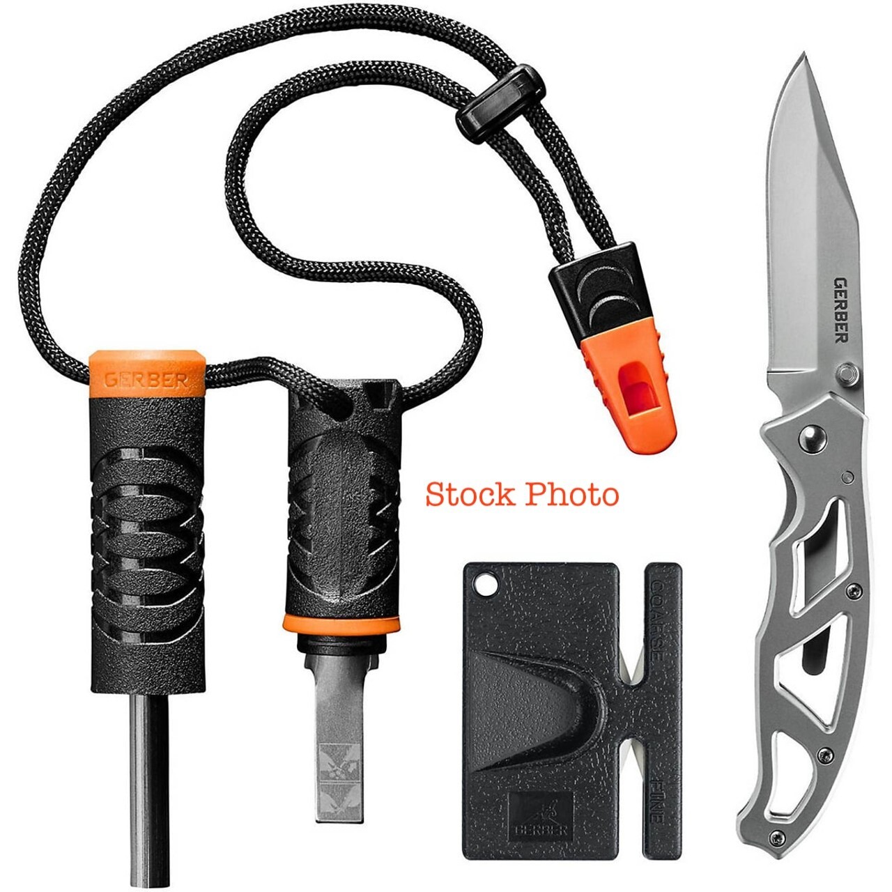 Gerber 31-004134 Paraframe Combo Pack Knife Fire Starter Sharpener