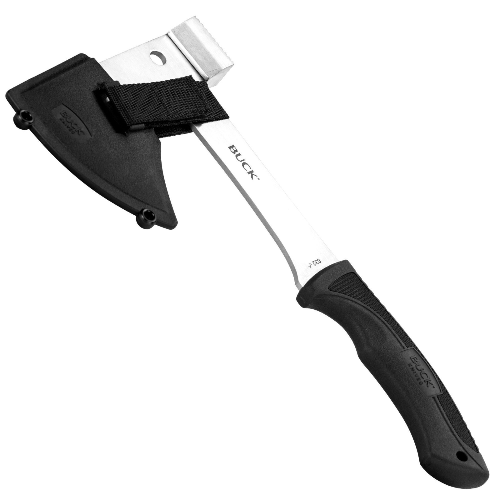 BUCK Knives Camp Kit Folding Saw, Fixed Blade Knife with Sheath, Axe with Sheath