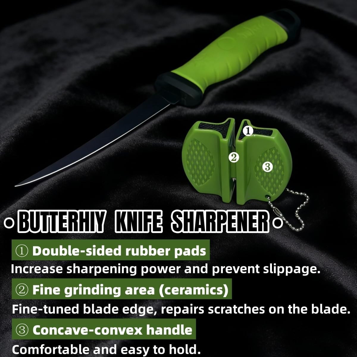 Fishing Knife Set & Fish Cleaning Kit – Filet Knife, Scissors, Gloves, Tweezers
