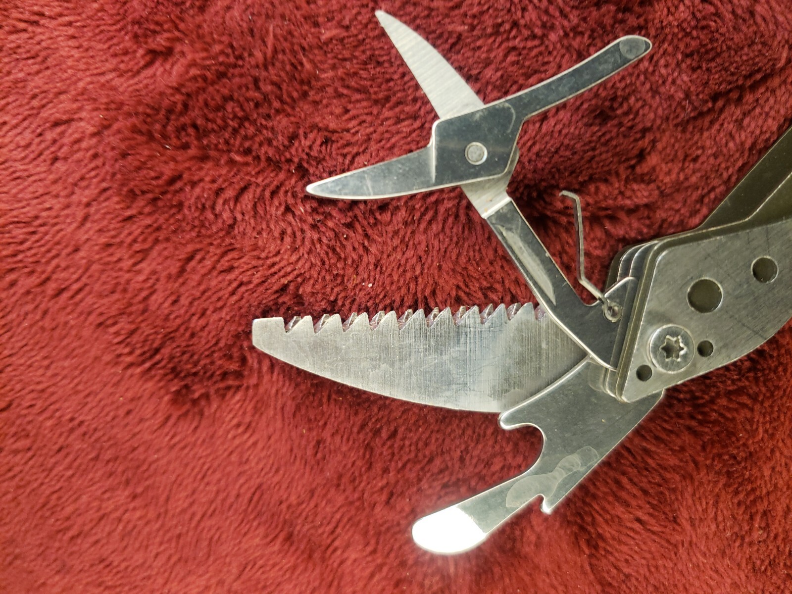 Lot of three Cabela’s Multi Tool Stainless Clear, Teal Green & Red