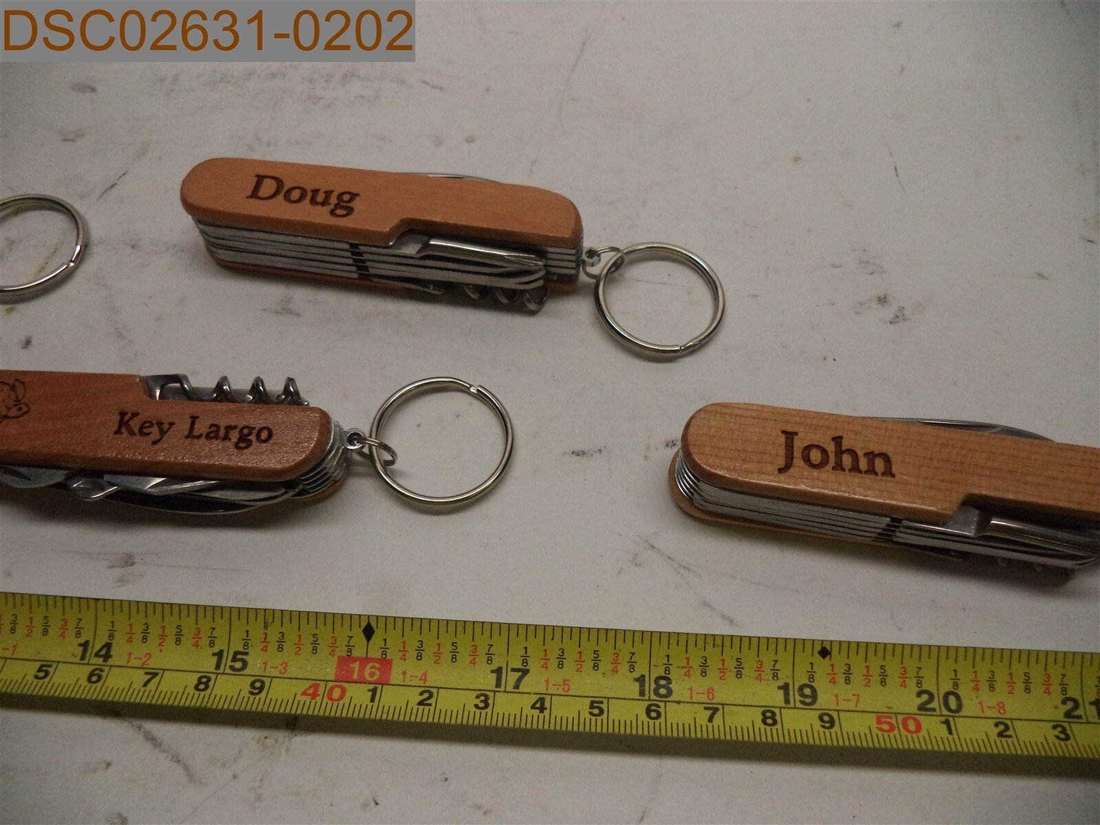 QTY=144:MIXED LOT OF PERSONALIZED NAMES: Key Largo Swiss Army Pocket Knifes 3.5″