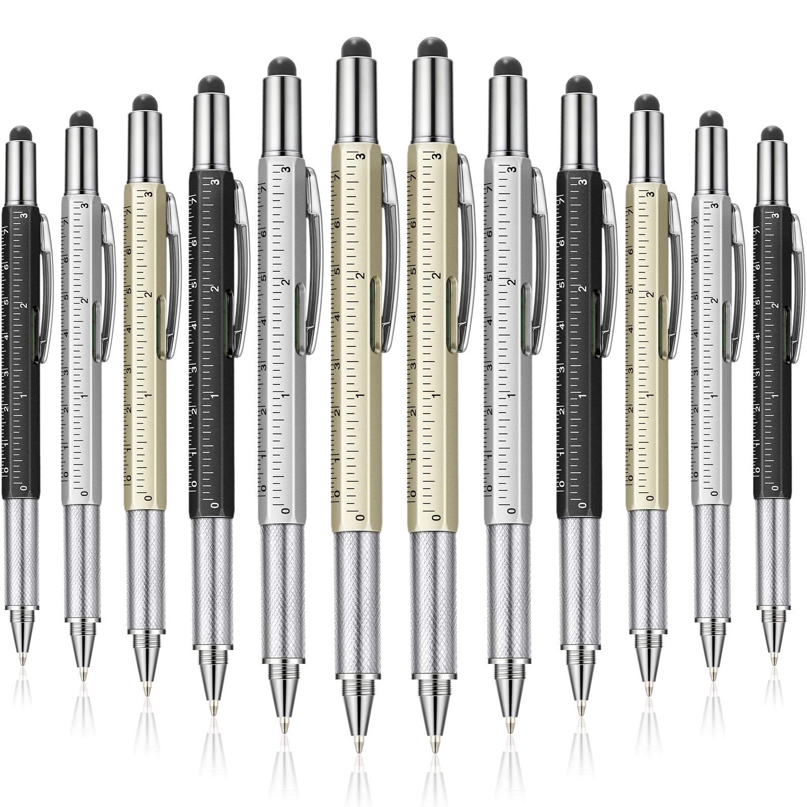 30 Pcs Father’s Day Multi Tool Pens Gift Pen Bulk for Men 6-in-1 Multitool Pe…