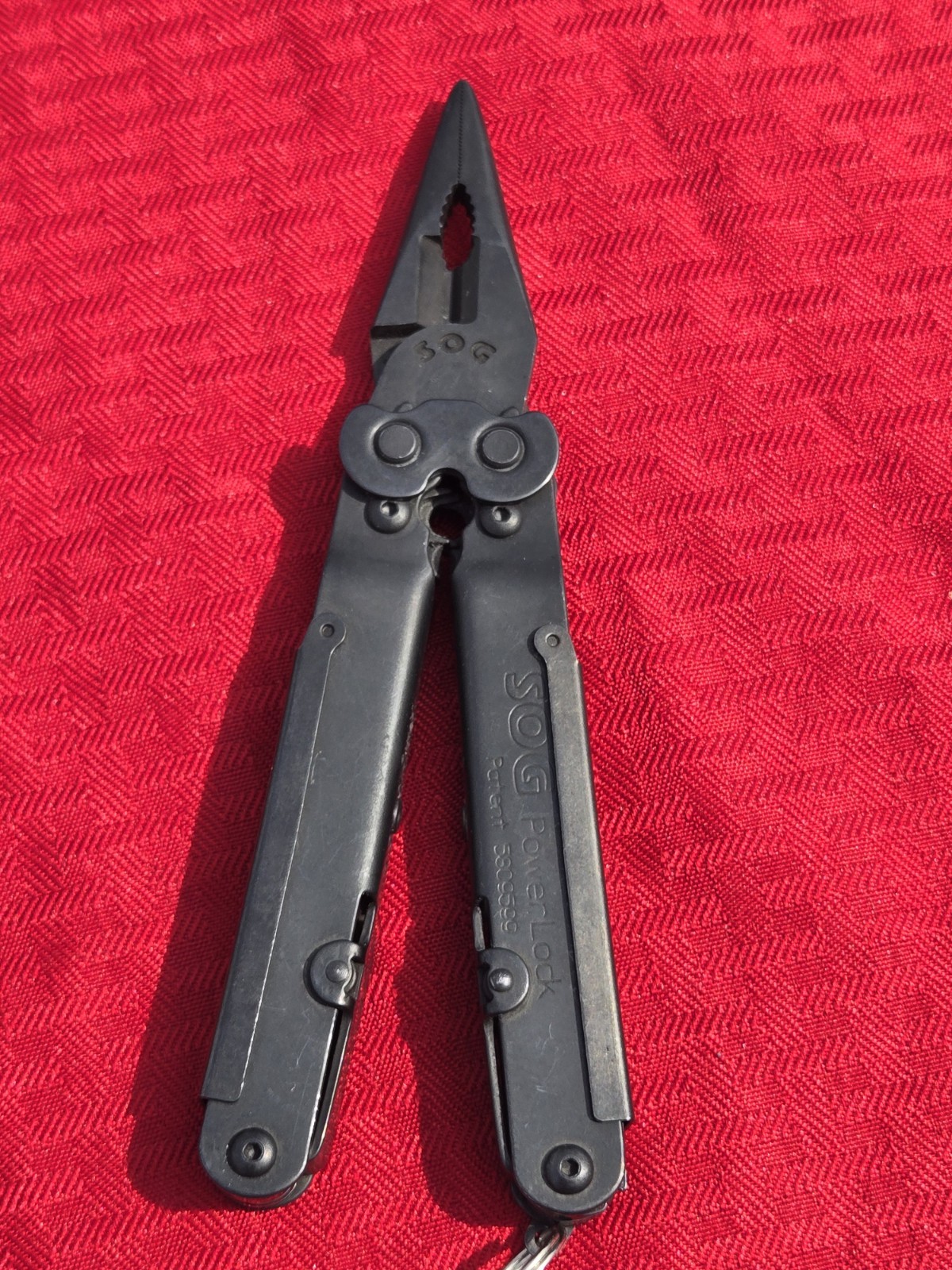SOG PowerLock Multi-Tool Plier 18 Tools Black Compound Leverage w/Sheath EXC