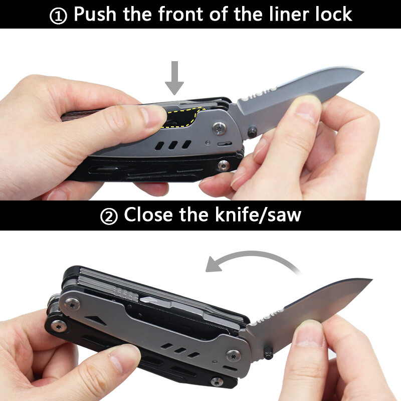 20-in-1 Multi Tool Pliers Outdoor Compact Folding Pocket Knife Tool with Sheath