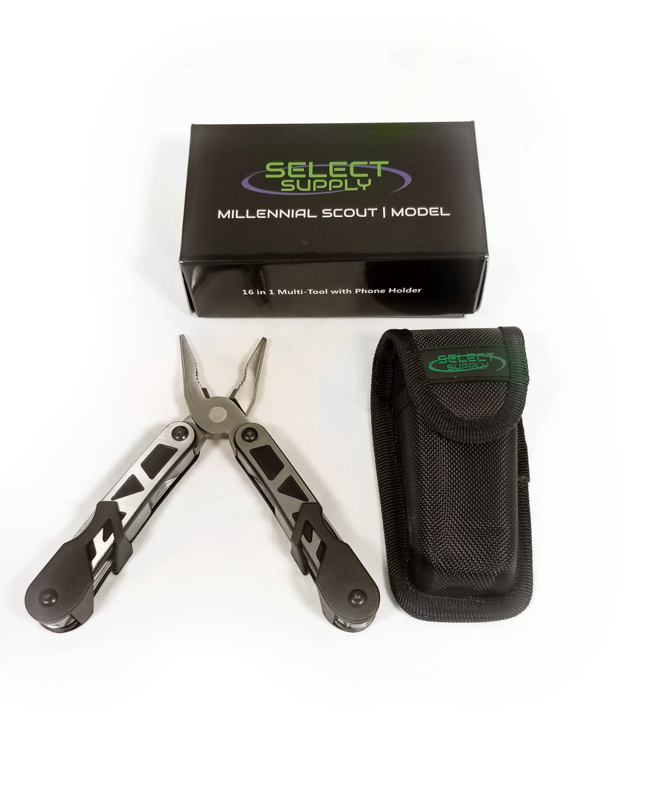 16 in 1 Multitool – Multipurpose with Phone Holder – Millennial Scout Model