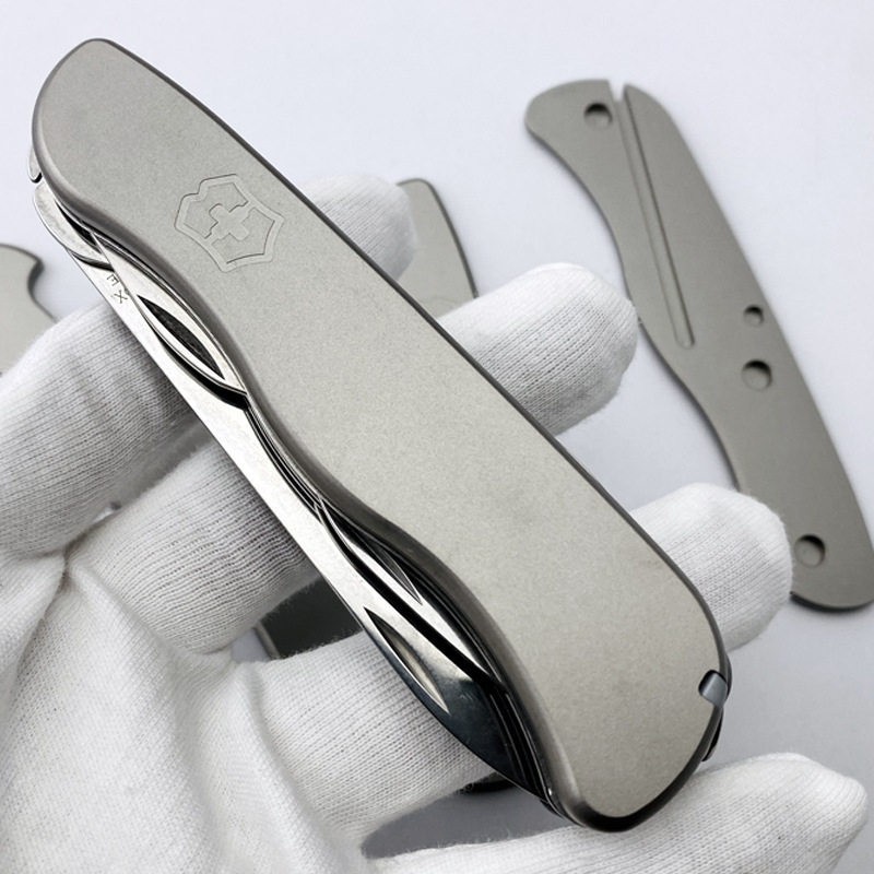64g TC4 Titanium SAK Scales – Fits 111mm Victorinox German Army, EDC Mod