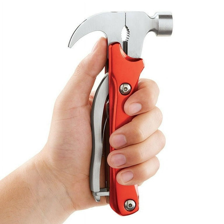 Brookstone 975359 Stainless Steel Red/Silver 10-in-1 Multi-Tool
