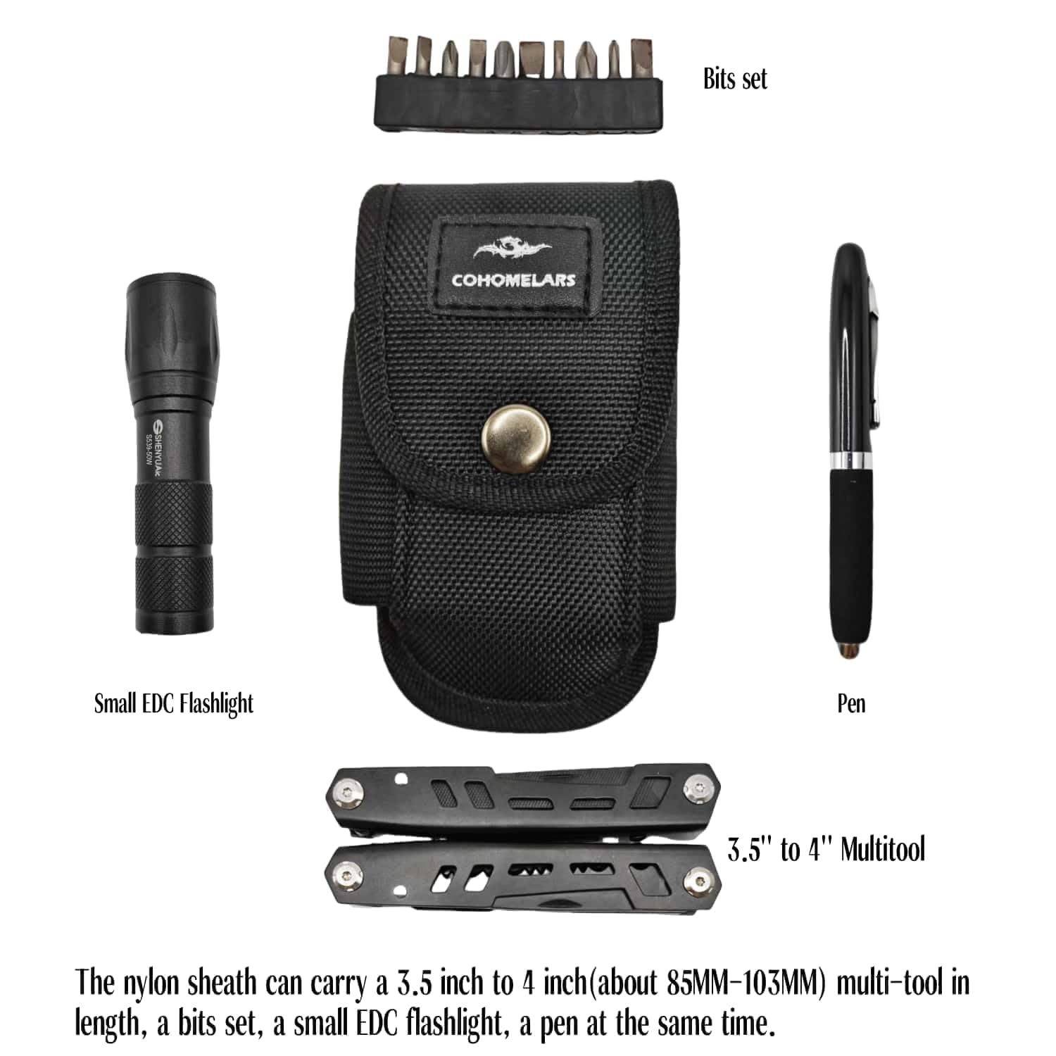 Multitool Snap Sheath Fits Up to 4” Multitools,Tool Sheath for Leatherman,Gerbe