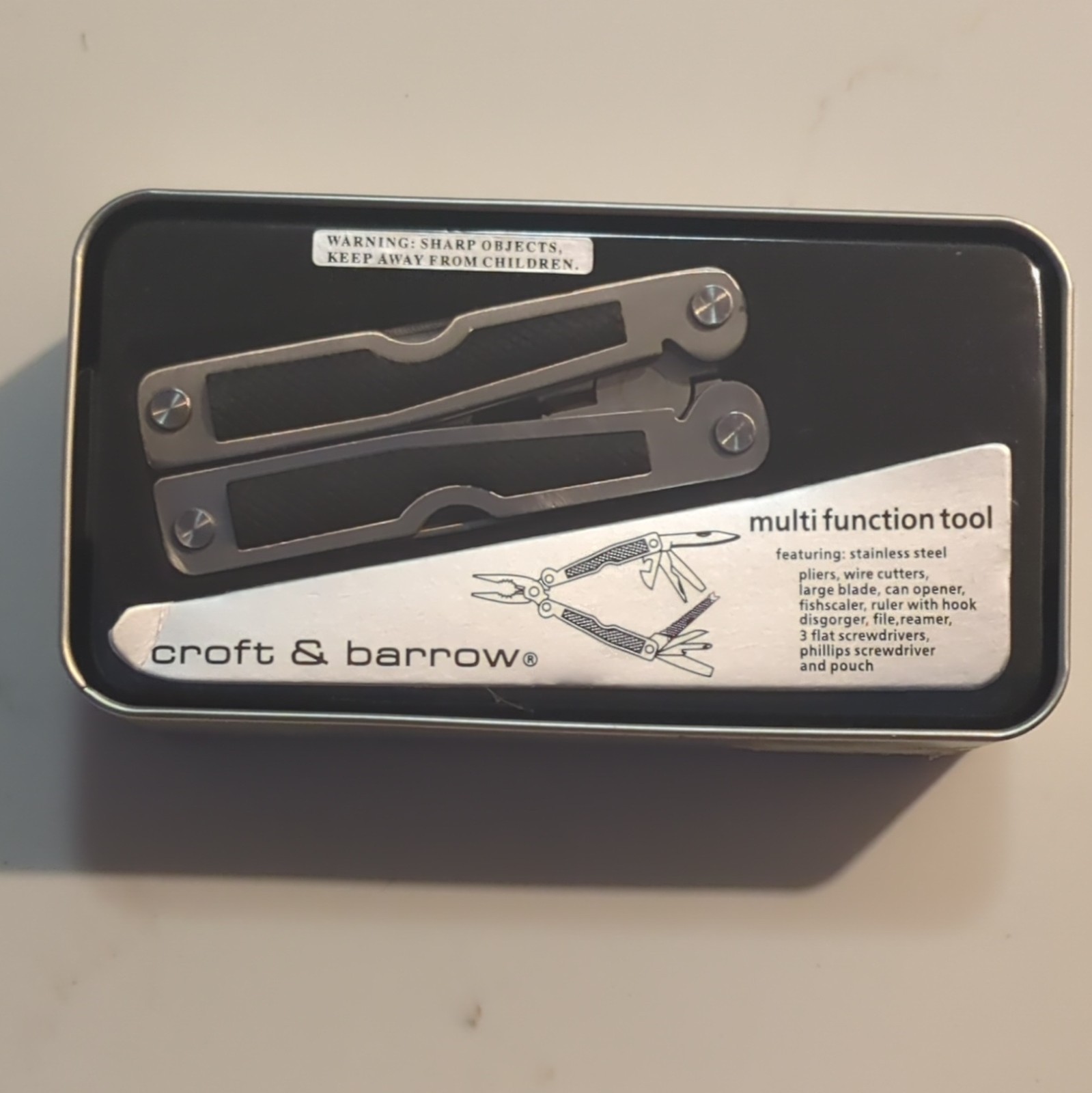 Croft & Barrow 12-in-1 Stainless Steel Multi-Tool Pliers/Knife/File