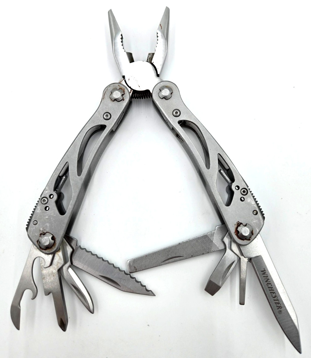Lot of 3 Multi Tools Husky Winchester Appalachian Trail w/ Leather Pouch EDC