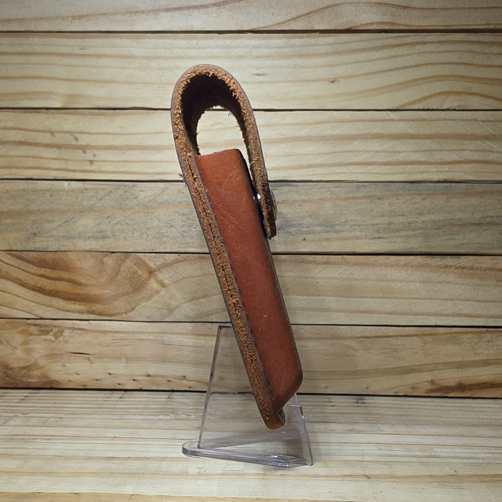 Vintage Schrade Brown Leather Belt Sheath Pouch w/ Snap Closure for Tool Carry