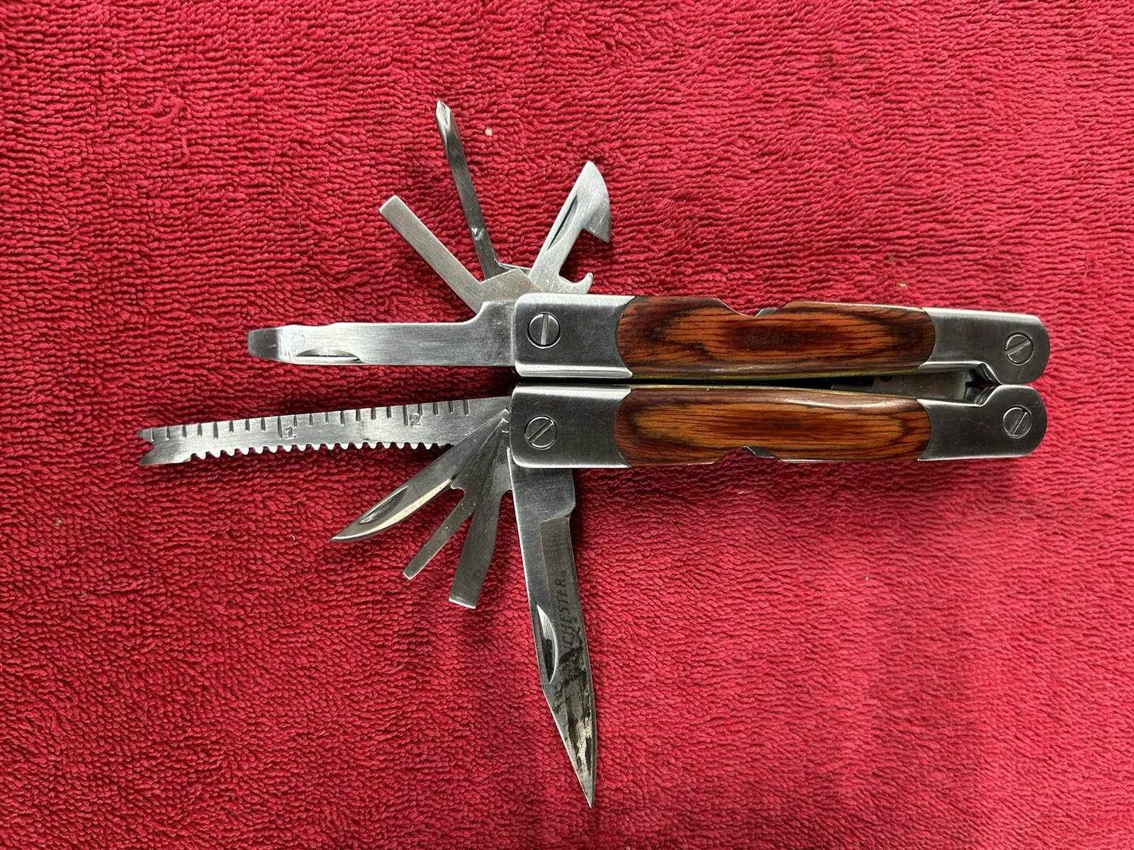 Winchester 2CR Multi-Tool Wood Grain Grip & Nylon Sheath Bit Set Excellent