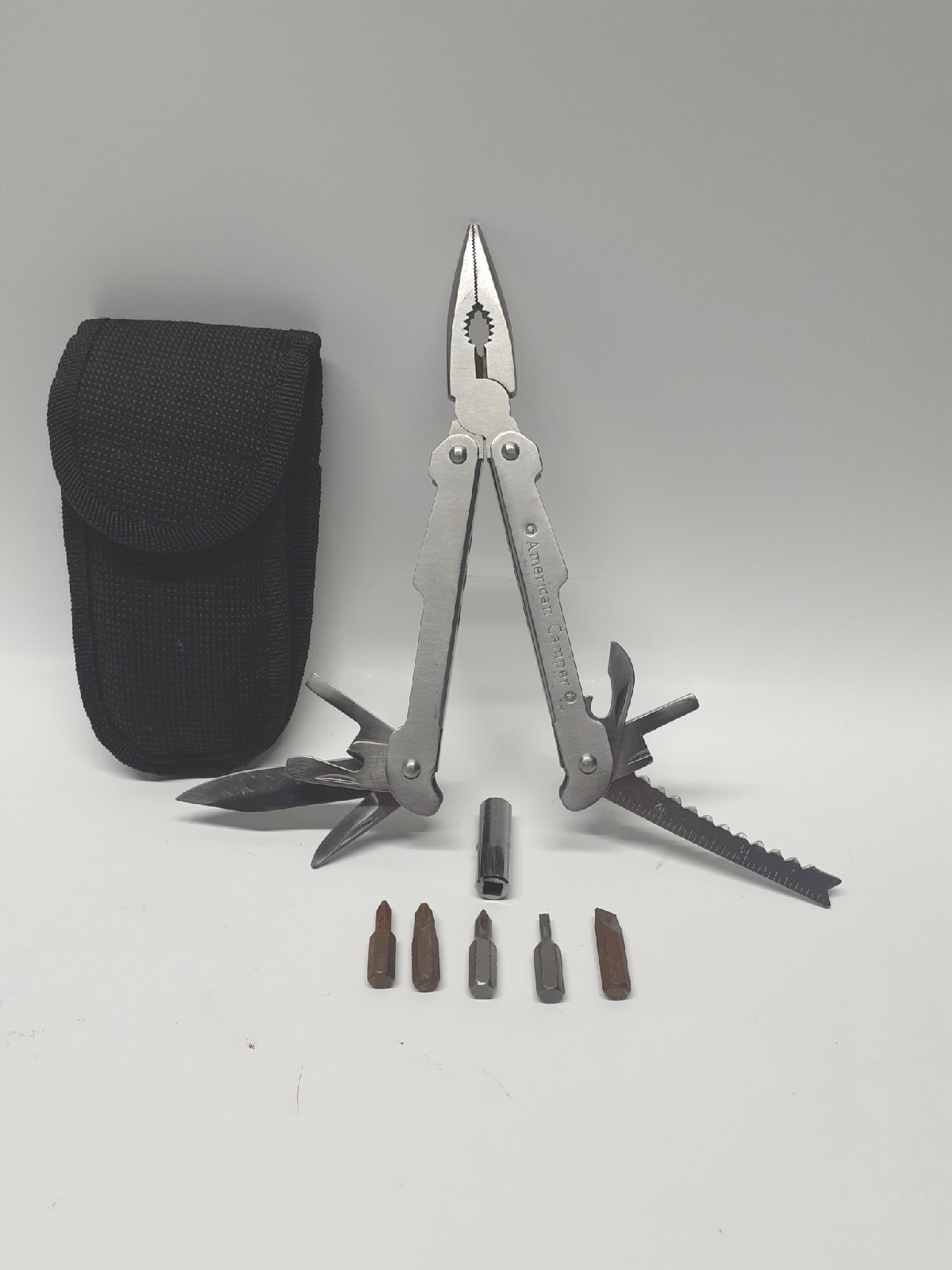 American Camper 16-in-1 Multi-Tool Pliers Bottle & Can Opener Ruler Fish Scaler