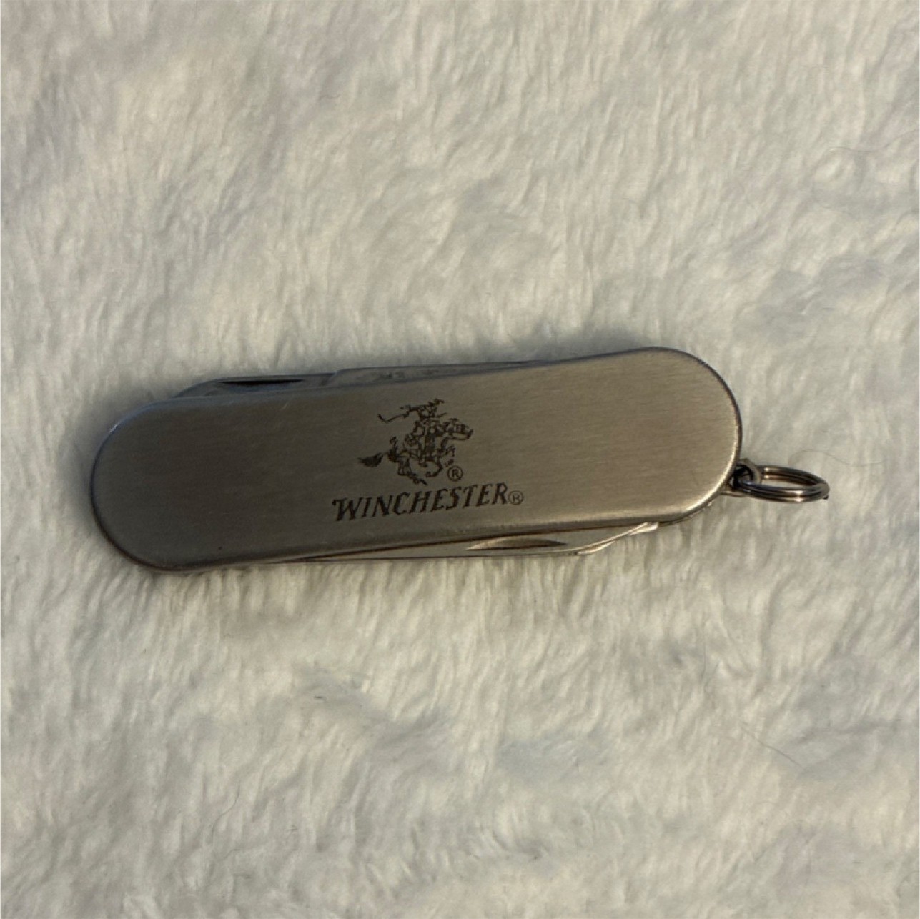 Winchester Stainless Steel 4-in-1 Multi-Tool 1.75in Blade Keyring, Silver