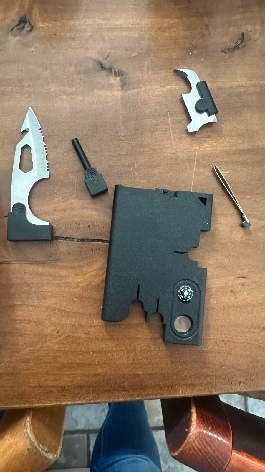 Multi-Functional Survival Tool (Knife, Bottle Opener, Fire, Compass + More)