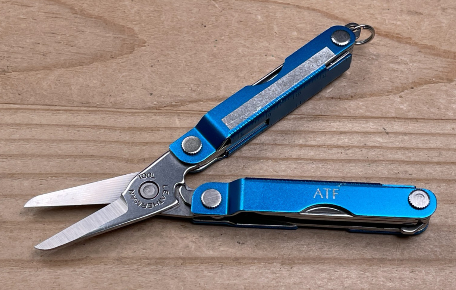Leatherman Micra Blue Anodized Aluminum Multi-tool Knife w/ATF Logo 05/07