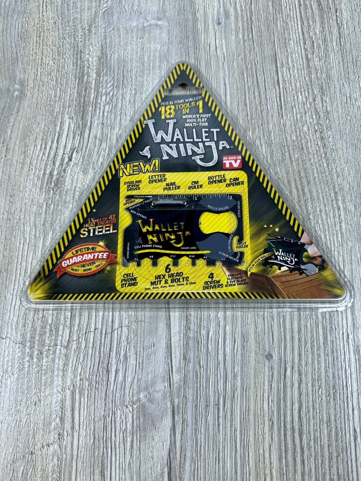 New Wallet Ninja 18 in 1 Multi-purpose Credit Card Size Tool – Black
