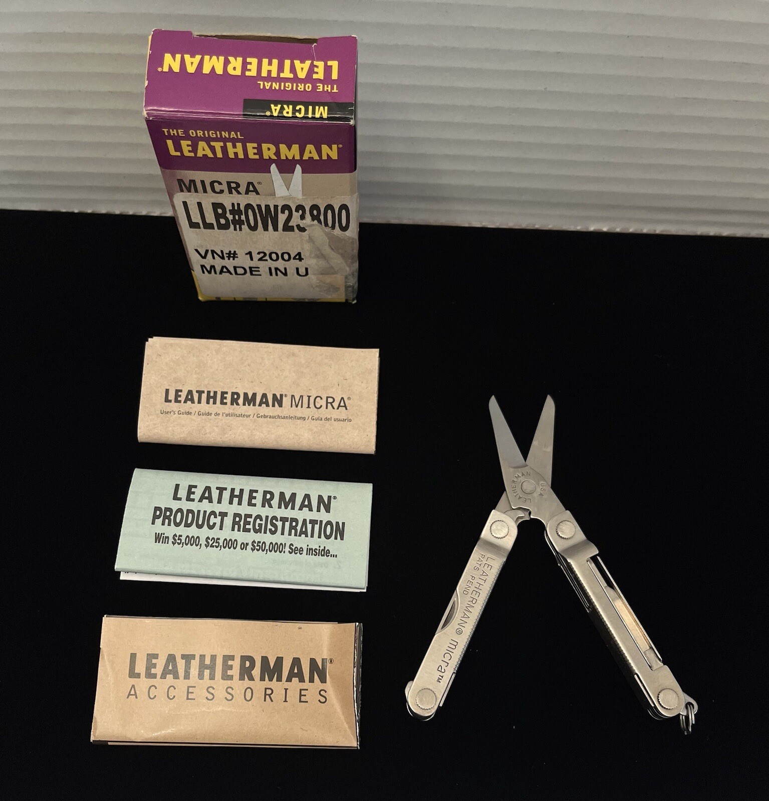 Vintage Leatherman Micra Multi-Tool Pocket Knife Engraved DAD
