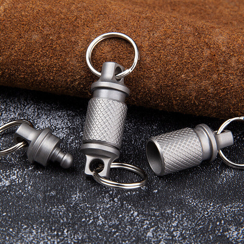1PC Titanium 360 Degree Universal Quick Release Hanging Buckle Car Keychain EDC