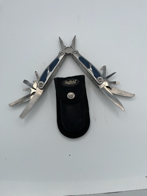 Sheffield 17-N-1 Precision Multi Tool Bonus Nylon Belt Pouch Stainless Steel