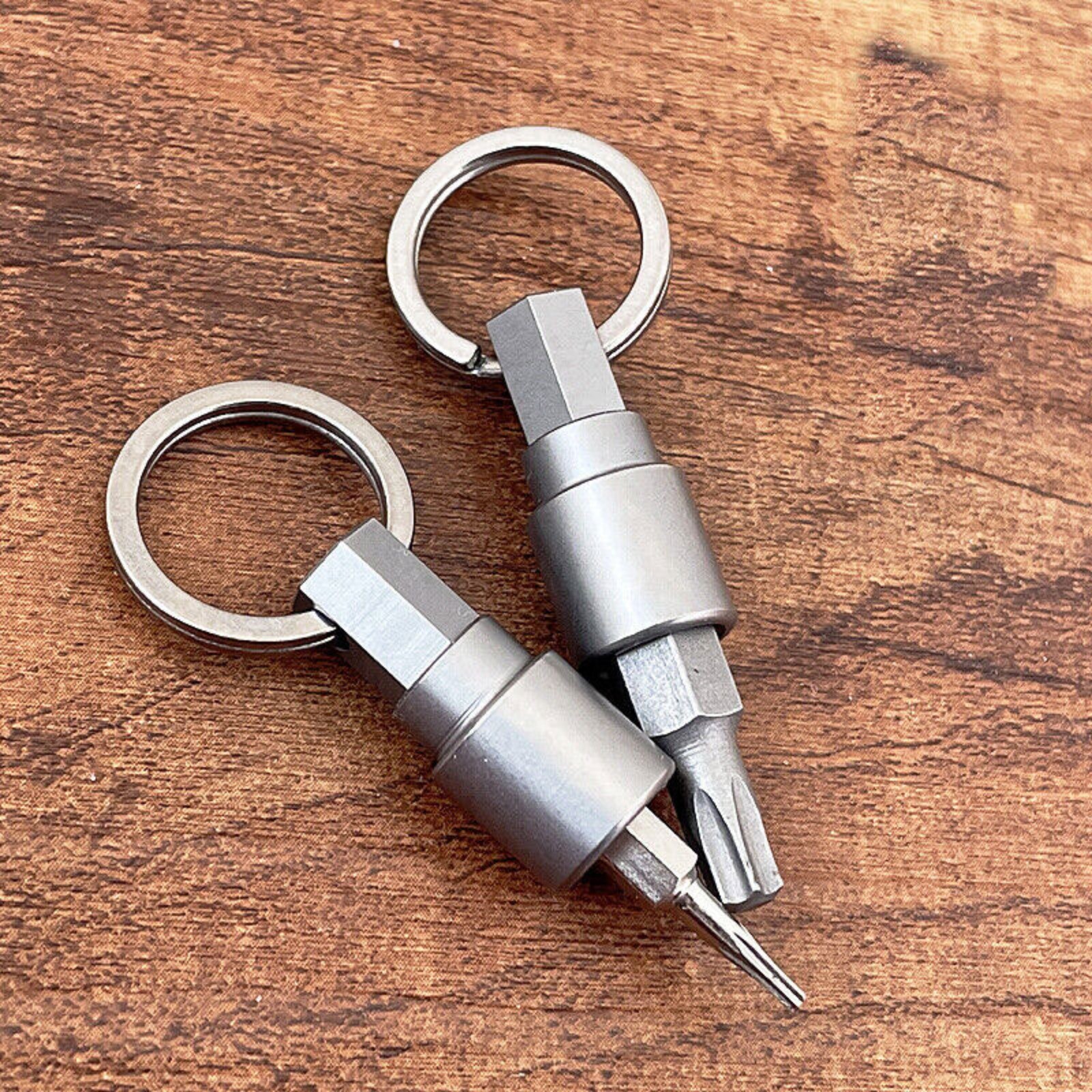Titanium Alloy Magnet Quick Buckle Detach EDC Keychain w/ Key Ring