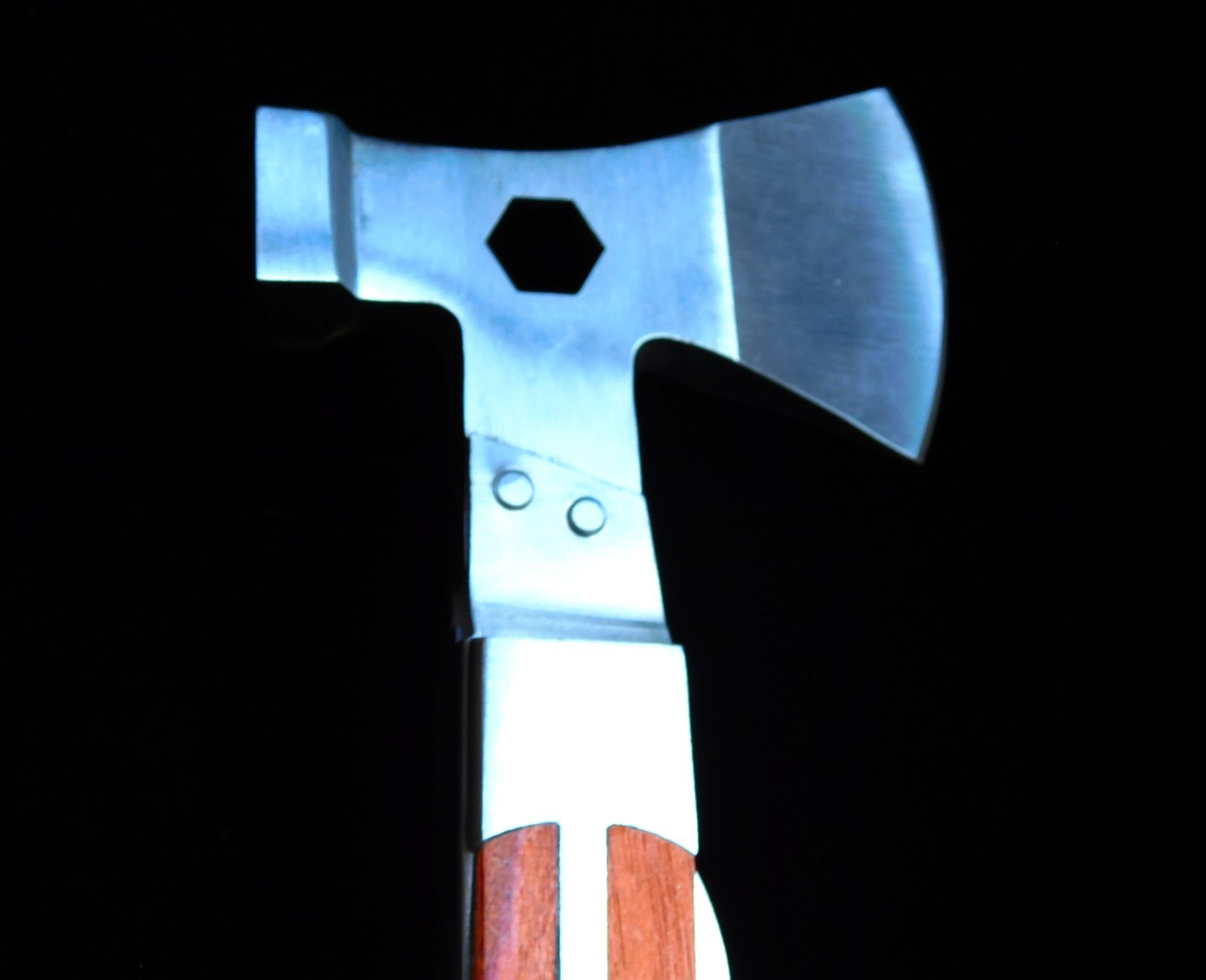 Multi-Tool Unused Stored 6″ Wood Handle Hatchet Blades Screwdriver Hammer File++