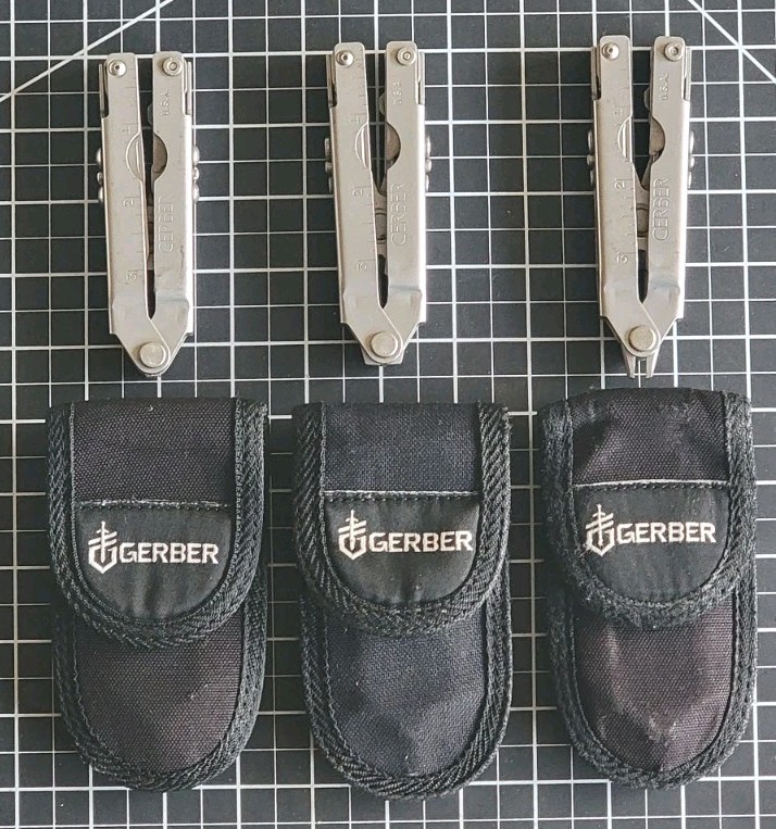 Vintage Gerber Multi-Tools (3x) – Needle Nose, Standard, Snub Nose Pliers
