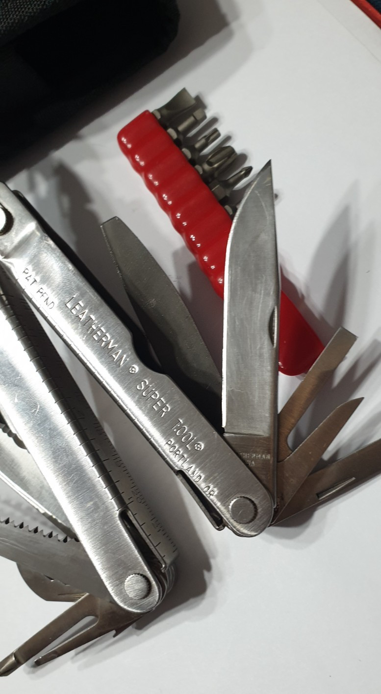 🔥🔥 Leatherman Super Tool Gen 1 OG + Bits + Adapter Hard Nylon Case Rare Set