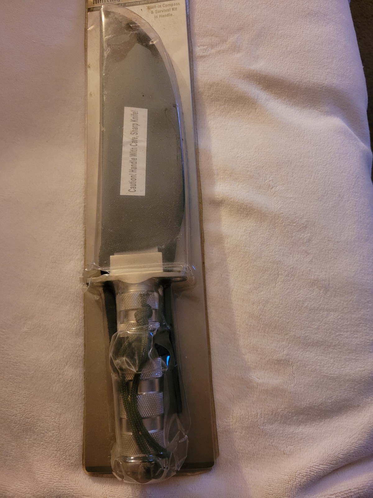 Vintage Harbor Freight Tools Hunting Survival Knife With Compass and SurvivalKit