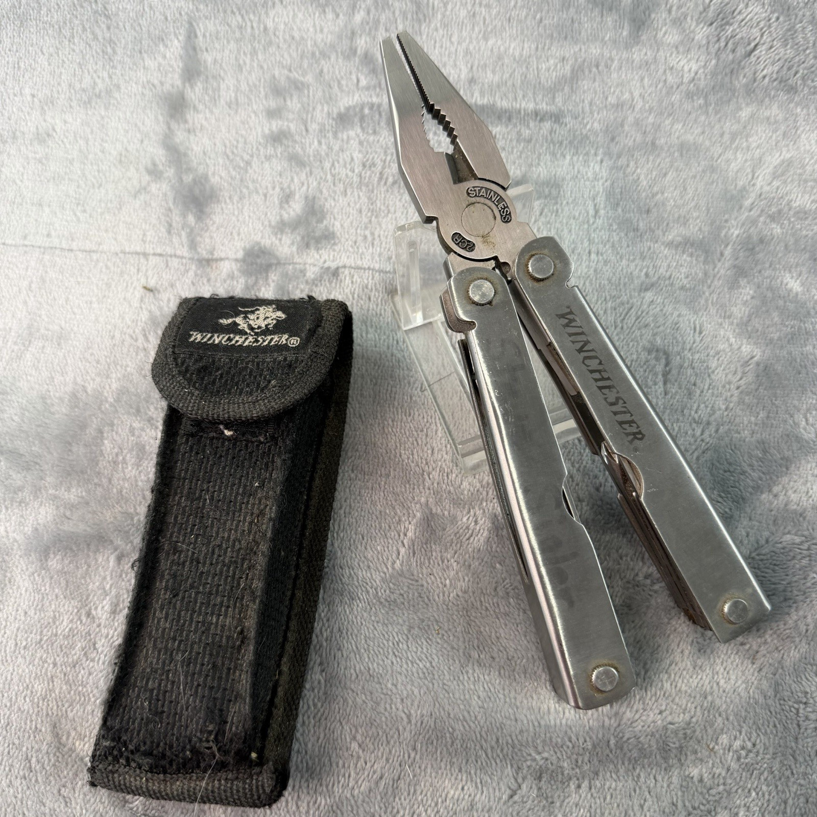 Vtg Winchester Muli Tool Pocket Pliers Stainless Steel 10 Tools in 1 B308