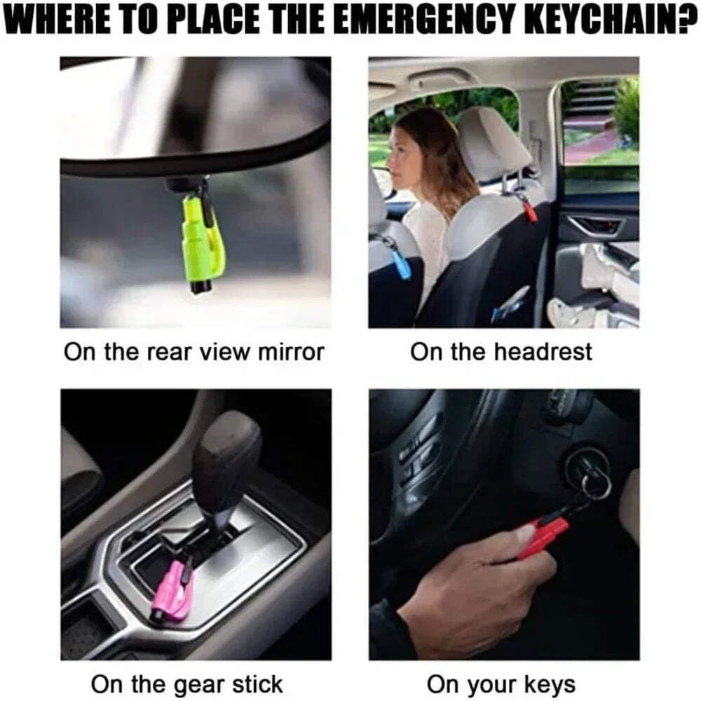 3 In 1 Multifunctional Car Emergency Escape Tool Window Breaker Safety Hammer Po