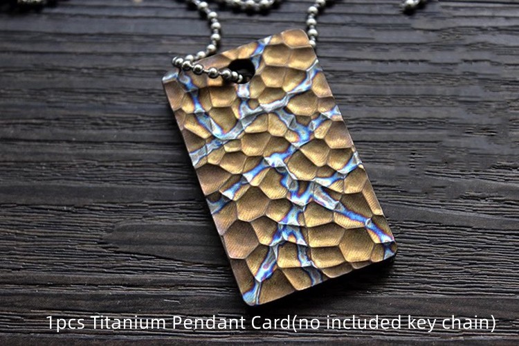 Pure Titanium EDC Necklace Man Necklace Pendant Dog Tag Key chain Decorate Tools