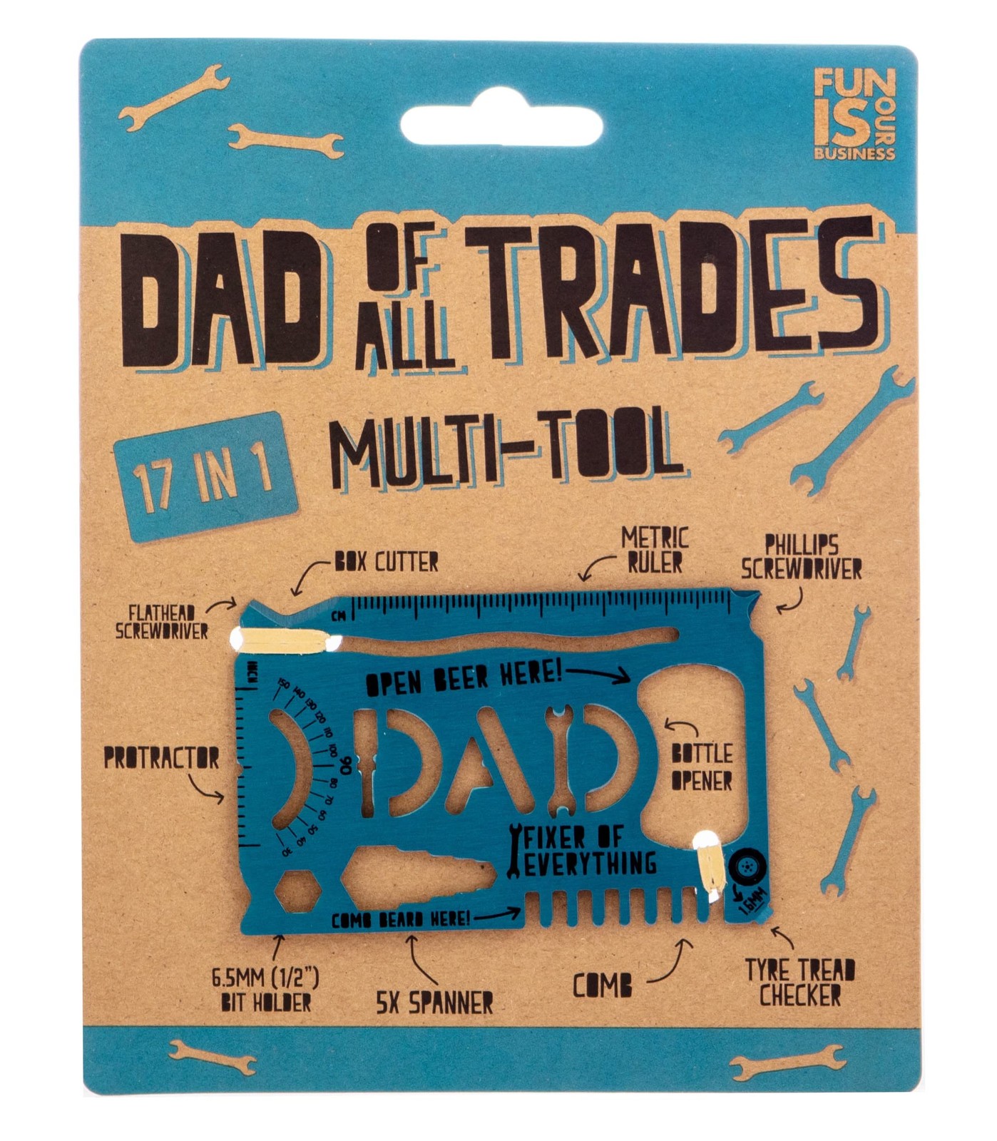 Dad of all Trades Multi-tool | Multi Functional Card-Sized Tool | Great Gift …