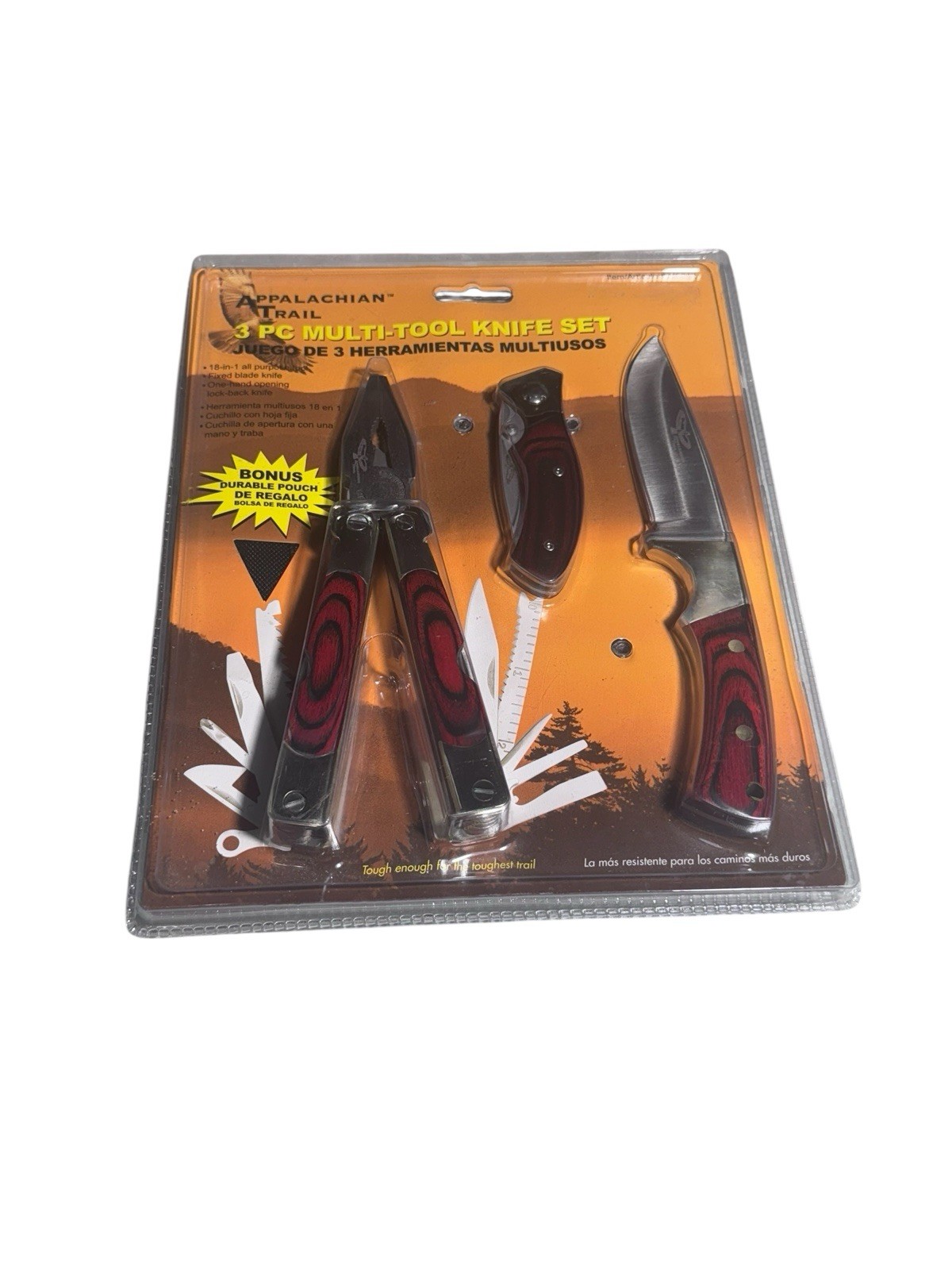 Appalachian Trail, 3-pc Multi-Purpose Tool Knife Set, Model #240812