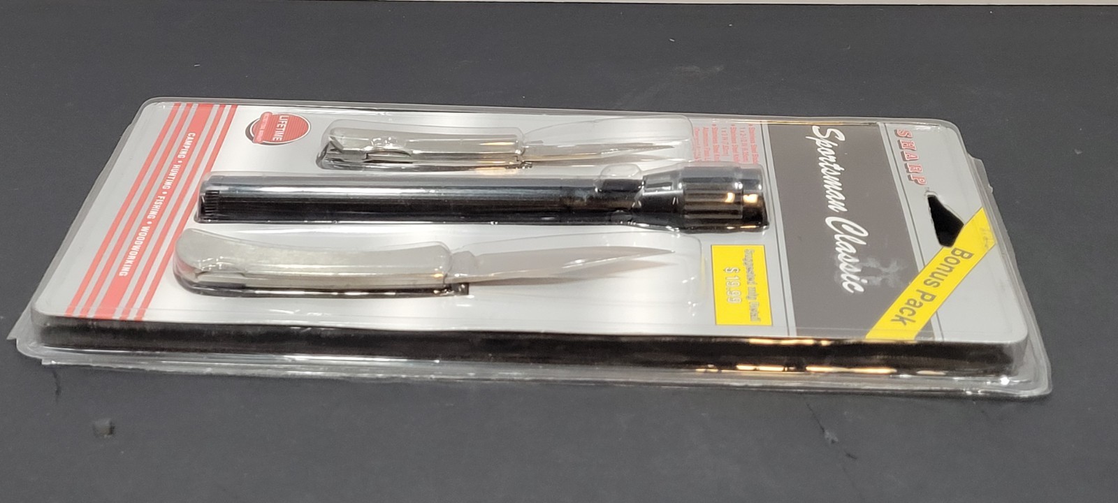 Sharp Sportsman Classic Bonus Pack & Stainless Steel Pocket Knife – Lot of 2