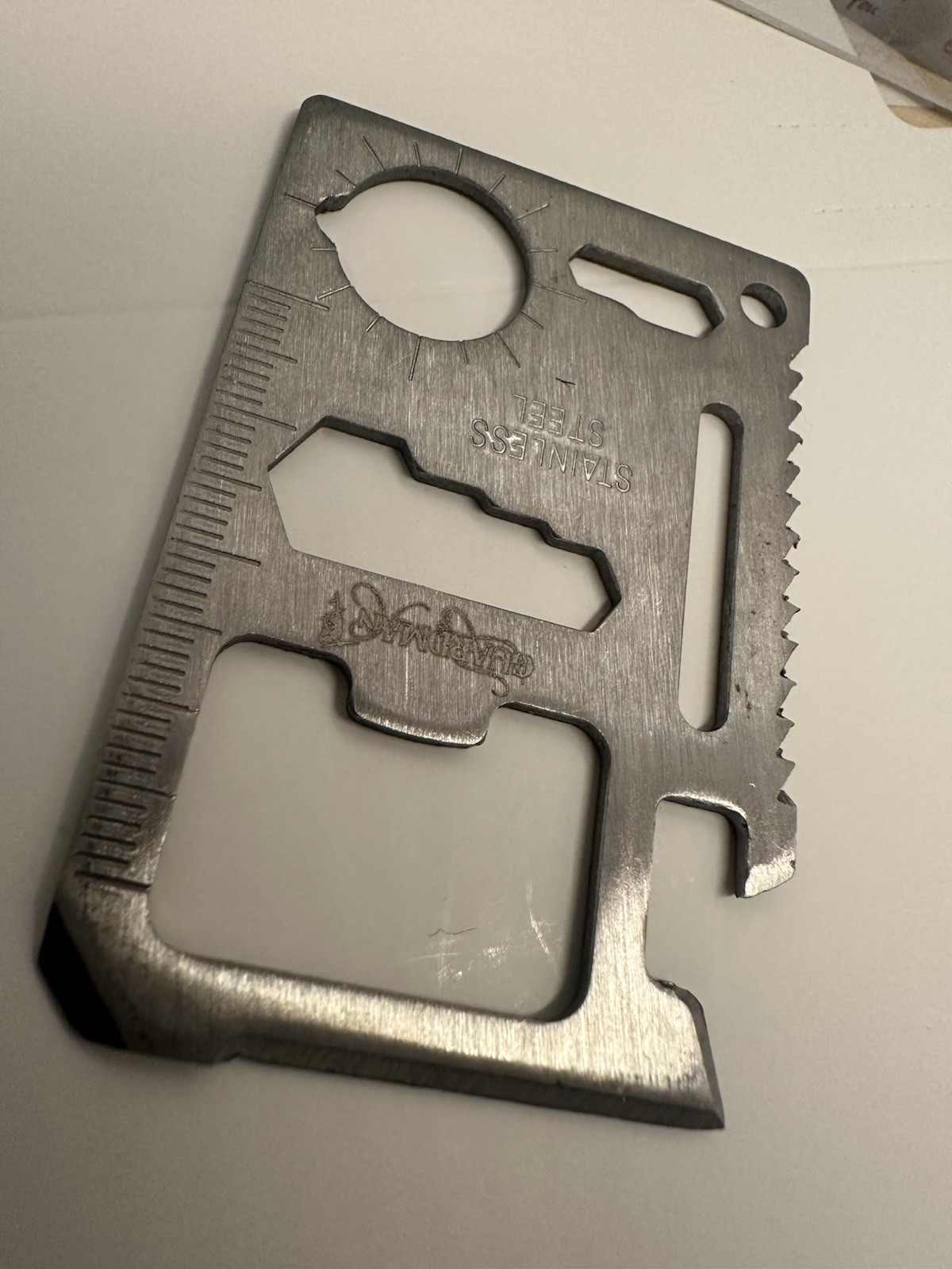 “GUARDMAN” Branded 11 in 1 Survival Pocket Credit Card Multi-tool (MSRP $48)