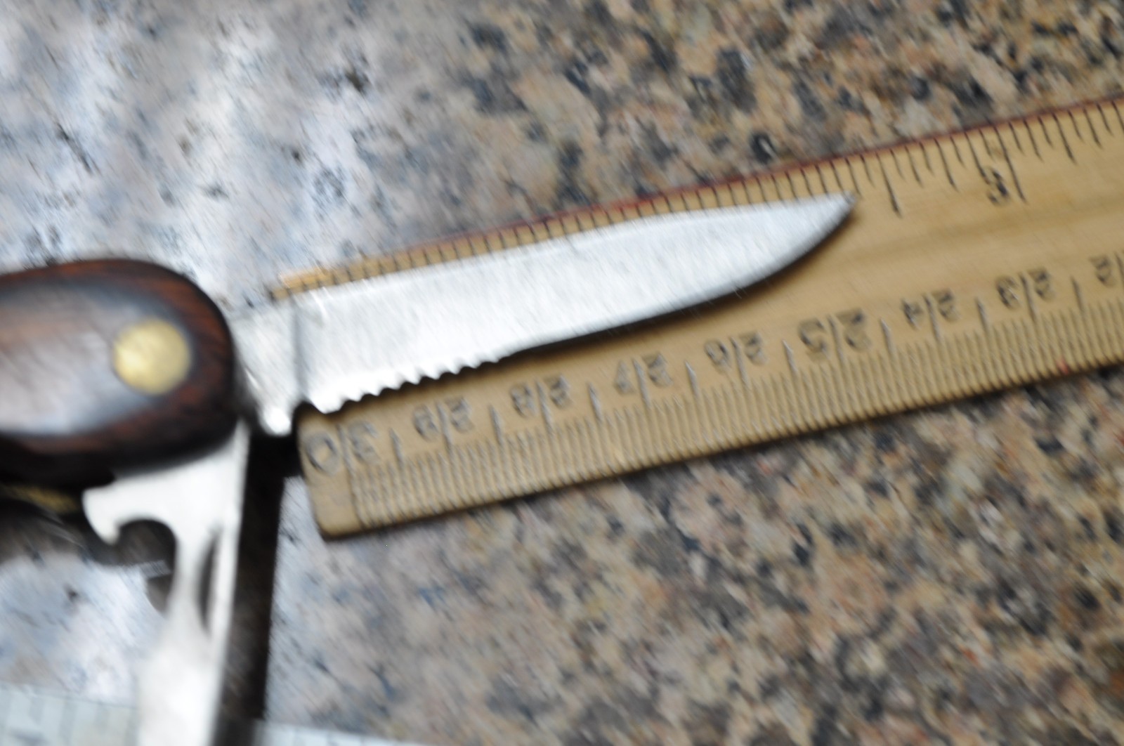 HUSKY Multi-Tool Brass Wood vintage see pictures for more info on content / cond